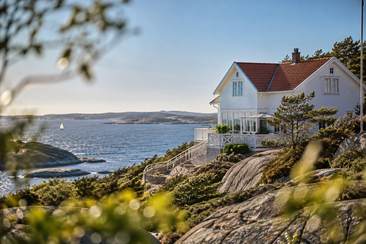 Hus vid havet i Bohuslän