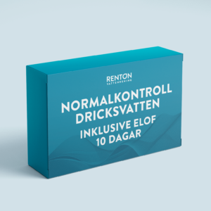 Komplett vattenprov för normalkontroll av dricksvatten inklusive ELOF enligt Livsmedelsverket.